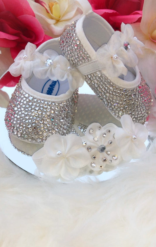 Custom Newborn Swarovski Crystal Shoes